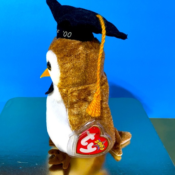TY BEANIE BABIES WISEST OWL CLASS OF 2000 PLUSH NWT D.O.B. Jun 6, 2000 - Picture 7 of 11